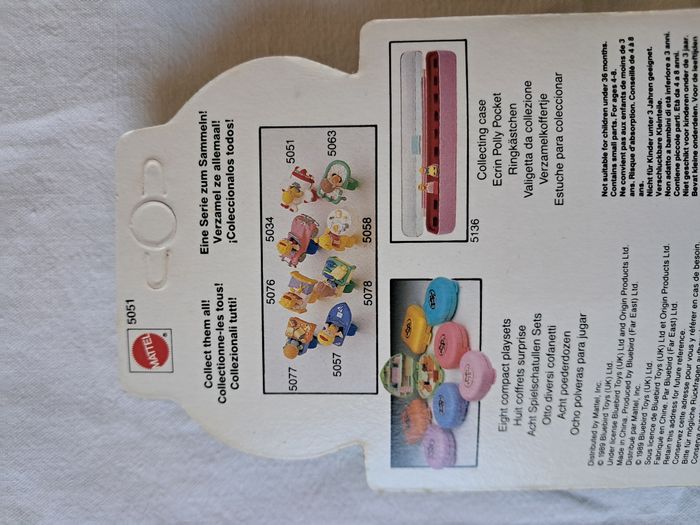 Bague polly pocket bluebird ballade en avion mattel 1989 vintage neuf - photo numéro 6