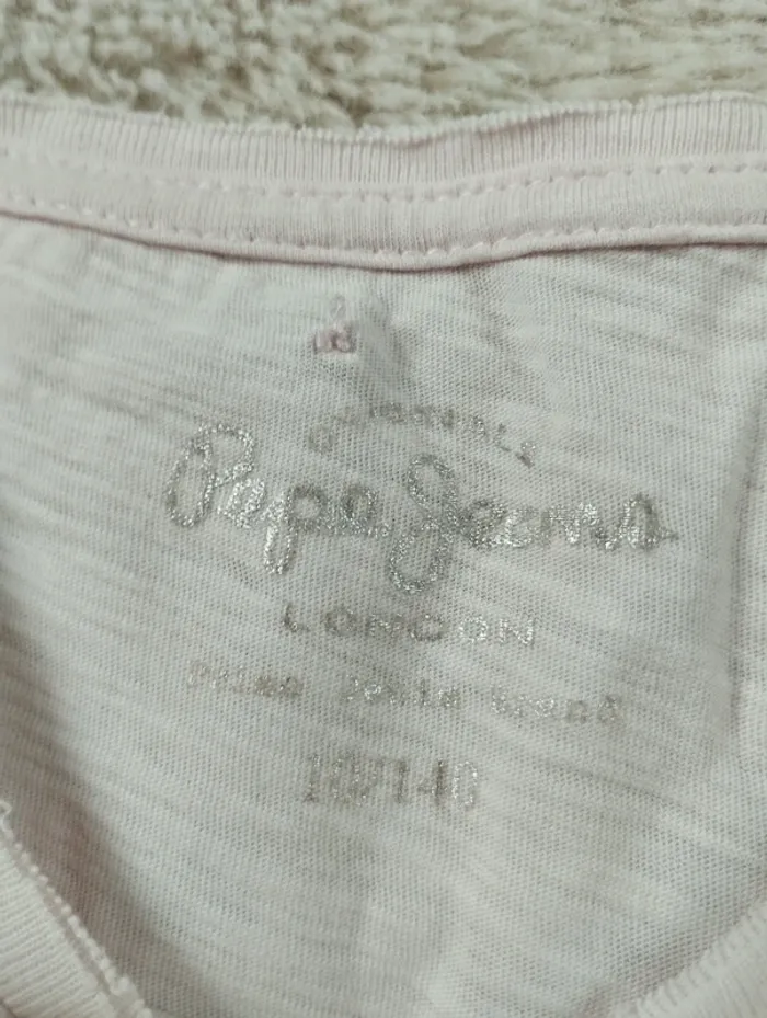 Débardeur rose pâle pepe jeans 10 ans - photo numéro 4