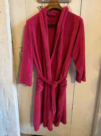 Peignoir rose polaire
