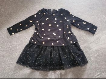 Robe à manches longues chic bébé fille 6 mois comme NEUVE Noël