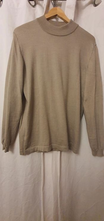Pull col cheminé pure laine