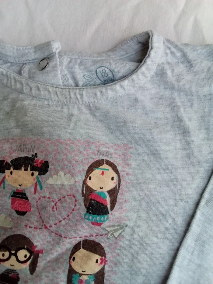 T shirt gris  18 mois - photo numéro 3