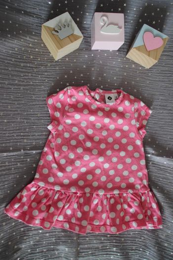 robe rose a pois blanc 3 mois