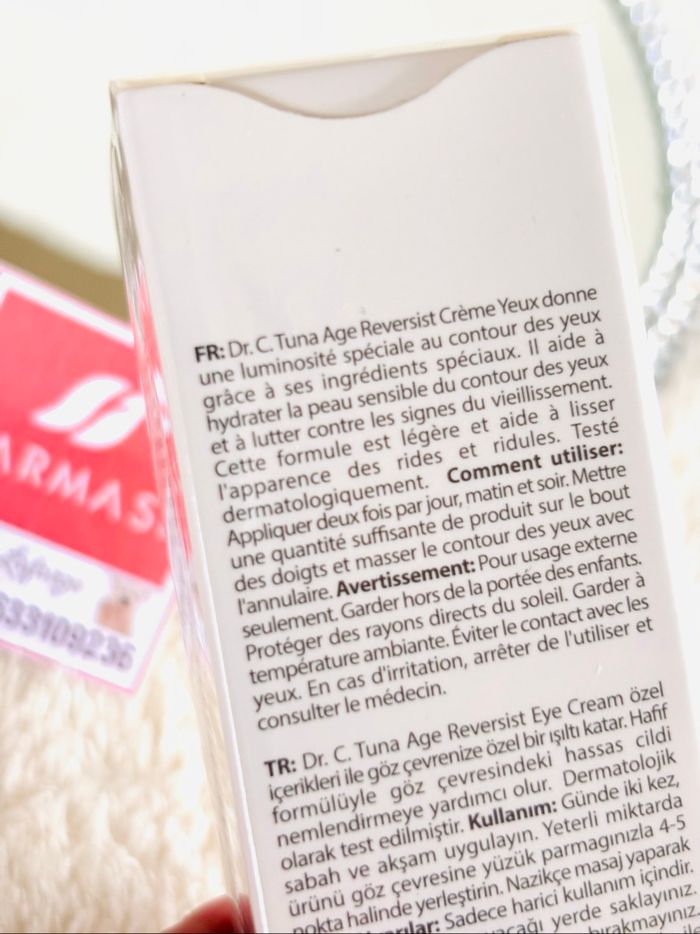 Crème pour le Contour des Yeux Age Reversist Farmasi Dr. C.Tuna - photo numéro 3