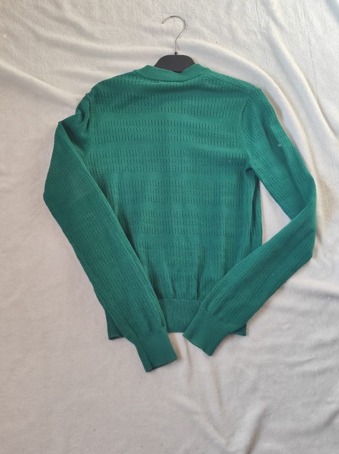 Cardigan zippé vert taille XS - photo numéro 6