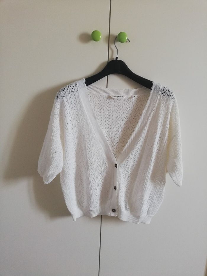 Gilet femme court, écru, Naf-Naf, taille M, NEUF