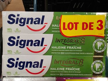 Lot de 3 dentifrices Signal haleine fraîche