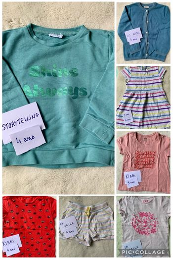 Lot fille 4/5 ans en très bon état - 7 pièces 