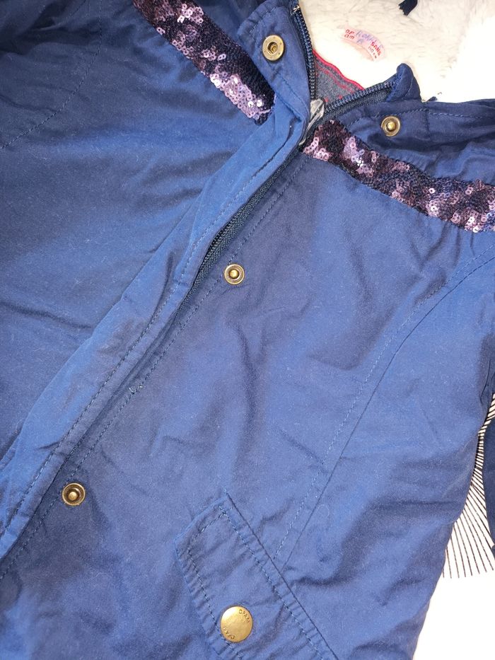 Manteau fourré ☃️ Taille 4 ans DPAM - photo numéro 2