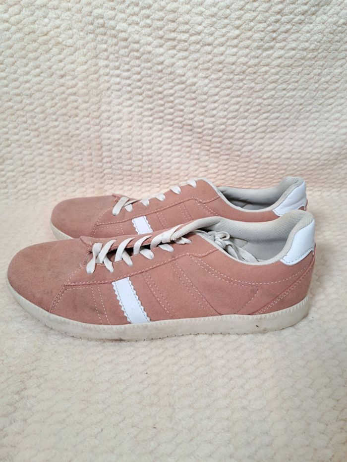 Baskets plates rose poudré - Tissaia - Taille 41 👟 - photo numéro 4