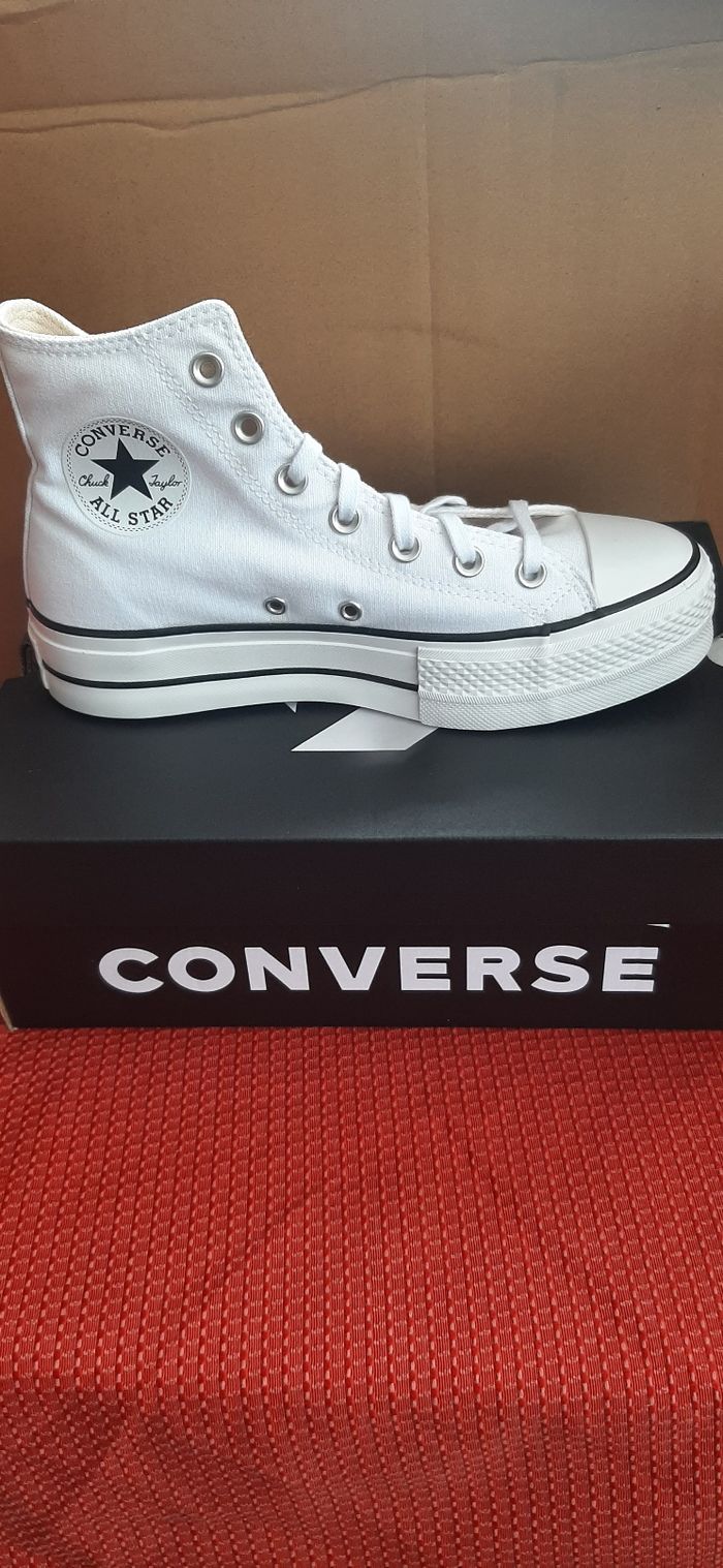 Converse plateforme blanche haute - photo numéro 2