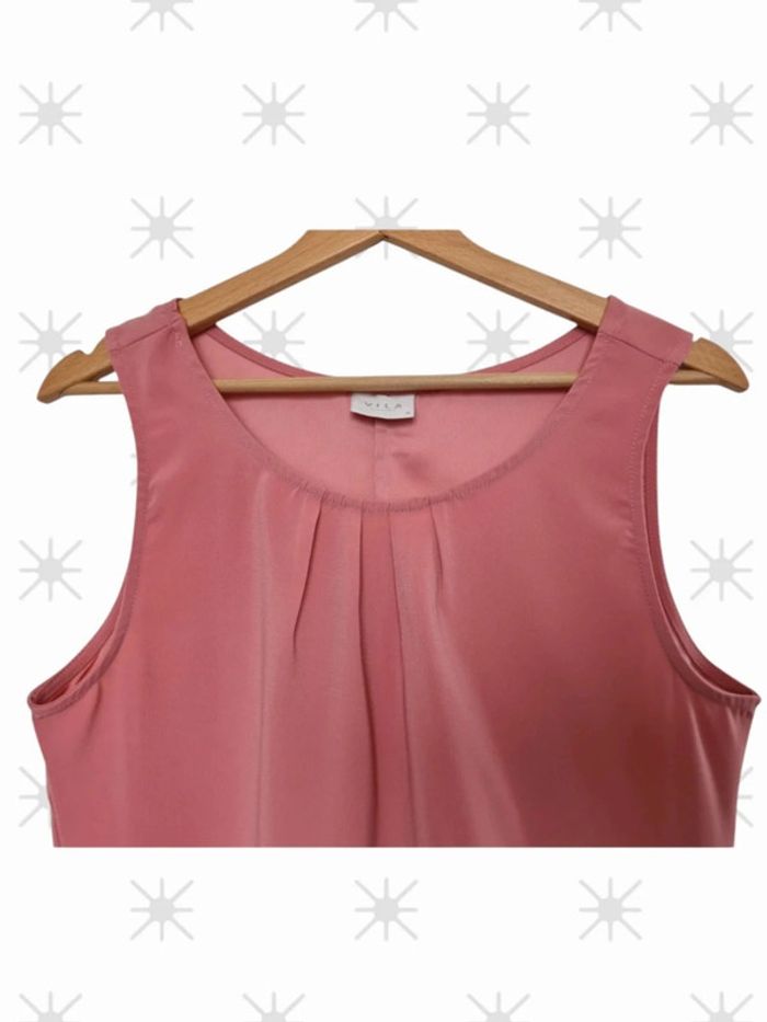 Top sans manches rose taille 38 marque villa - photo numéro 4
