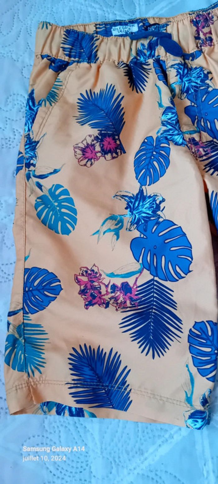 Bermuda léger imprimé hawaïen orange garçon 12 ans in extenso - photo numéro 9