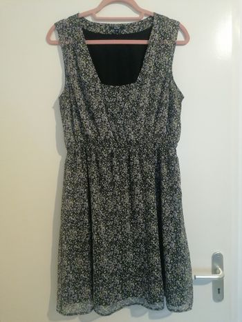Robe courte Kiabi à fleurs doublée femme été 40