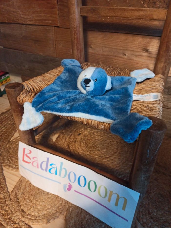 Doudou ours bleu alpha Nova tbe - photo numéro 2