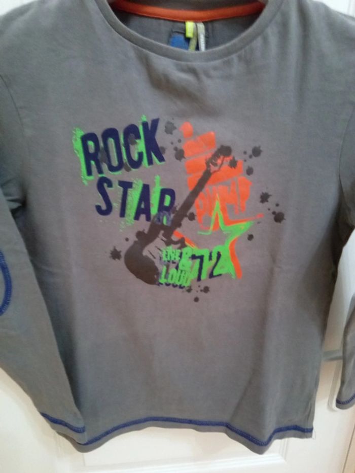 Tee-shirt manches longues "Rock Star" T.10 ans - Orchestra - photo numéro 4
