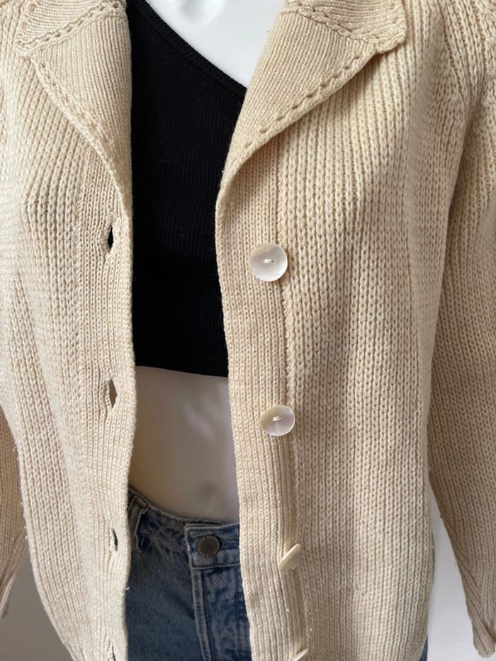Pull / gilet beige crème - photo numéro 7