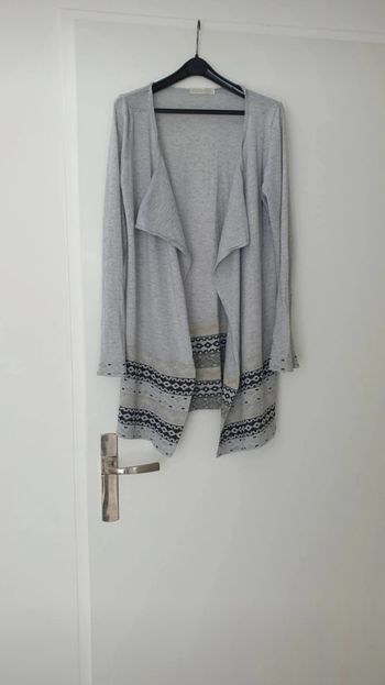 Gilet long gris en taille unique 