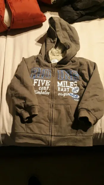 Veste épaisse kaki garçon 24 mois