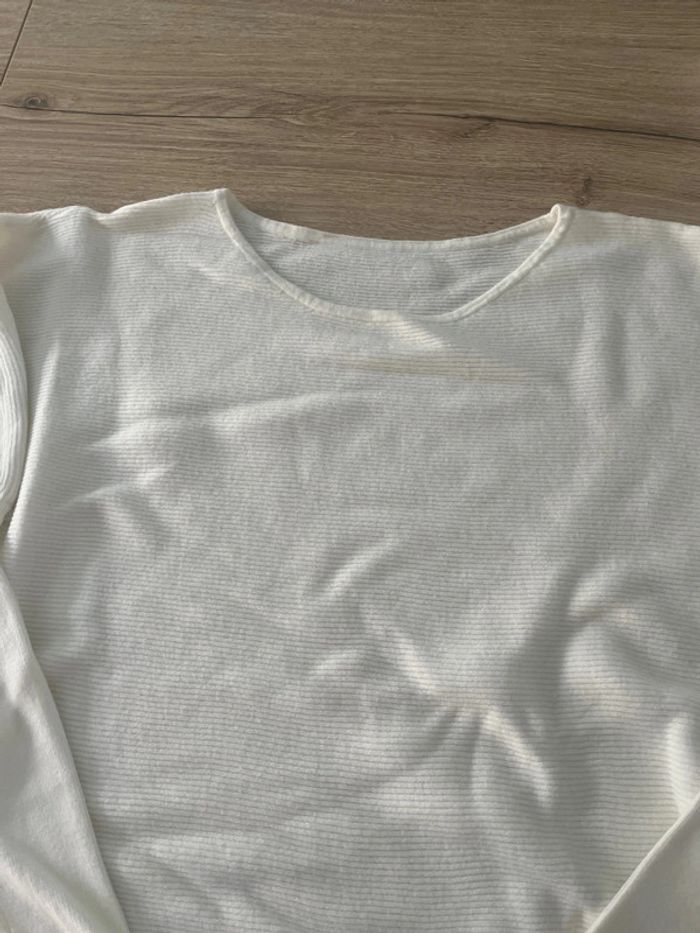 Pull femme blanc taille L neuf sous blister - photo numéro 3