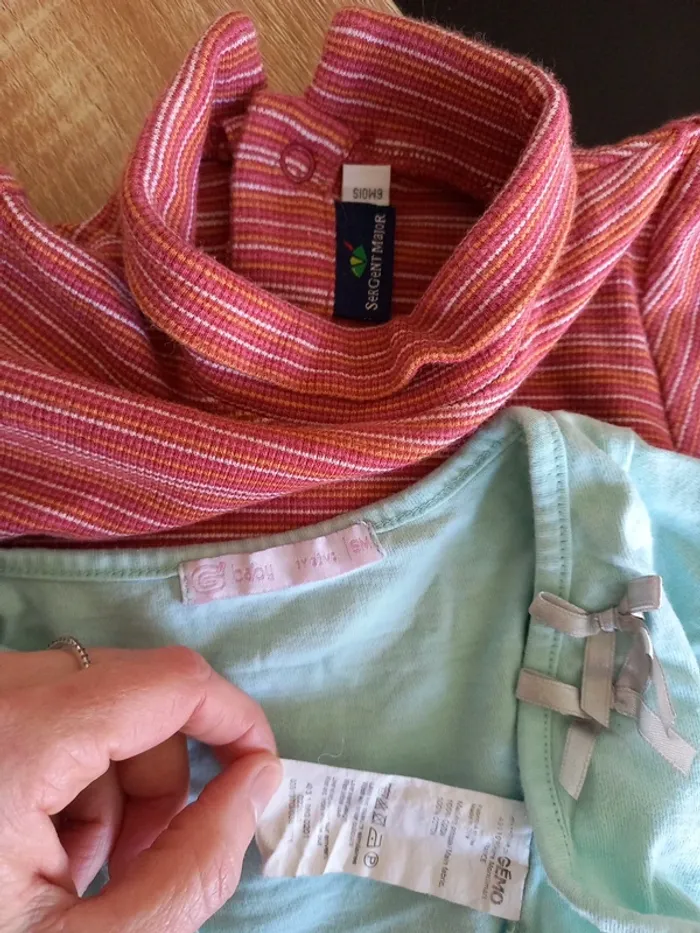 Jean's robe et 2 hauts bébé fille 6 mois - photo numéro 8