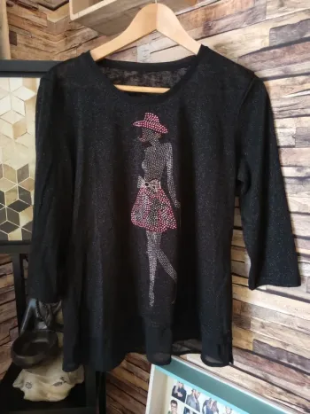 Pull paillettes femme