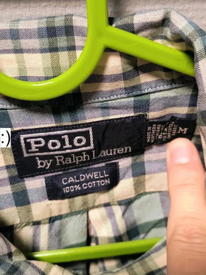 Chemise vintage Ralph Lauren Polo – modèle Caldwell – carreaux verts, bleus et beiges – Y2K - photo numéro 5