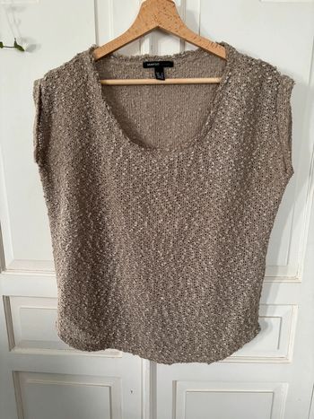 Haut beige en maille Mango