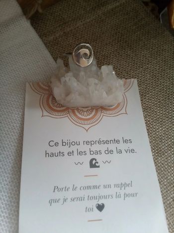 Bague vague de la vie argentée