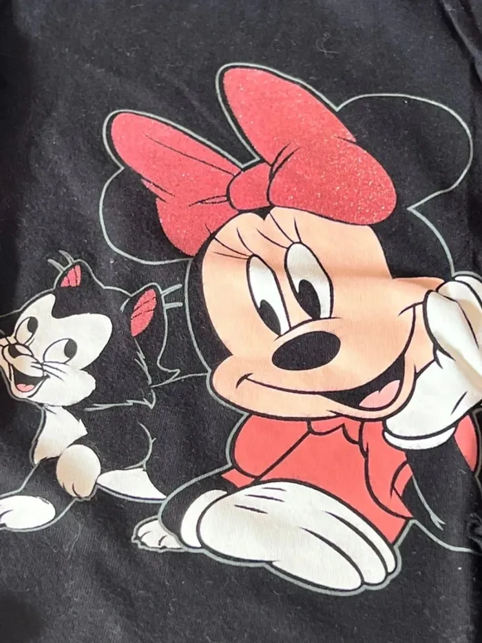 T shirt longues manches Minnie 4 ans et noeud cheveux - photo numéro 2
