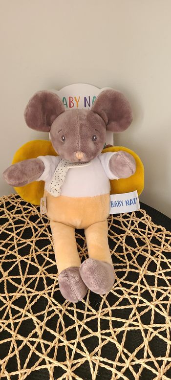 Peluche Pantin Souris Marron