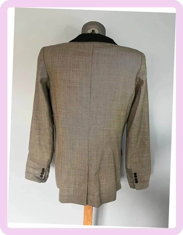 Blazer gris Sandro taille 36 avec pins décoratifs - photo numéro 6