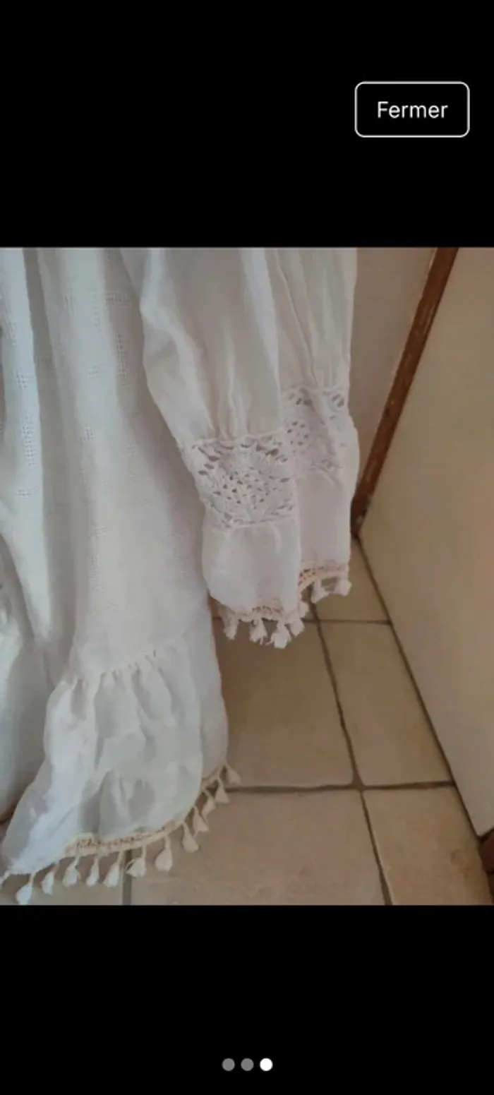 Tunique blanche à épaules dénudées – Style bohème chic – Article neuf - photo numéro 3