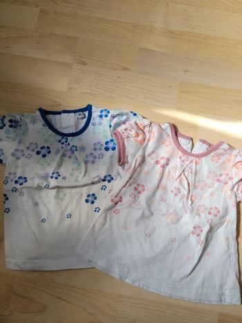 Lot de 2 t shirt long 6 mois