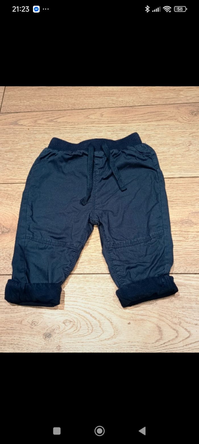 Lot de pantalons doublés et chauds 9 mois - photo numéro 3