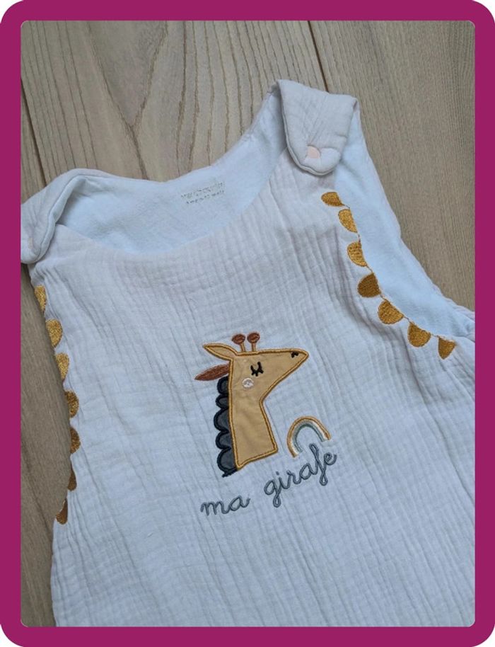 Gigoteuse turbulette Verbaudet taille 6mois-18 mois rose pâle avec motif girafe - photo numéro 3