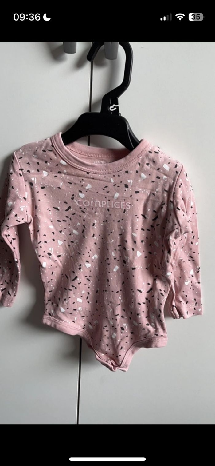 Lot 5 Bodies fille 6 mois manches longues - photo numéro 5