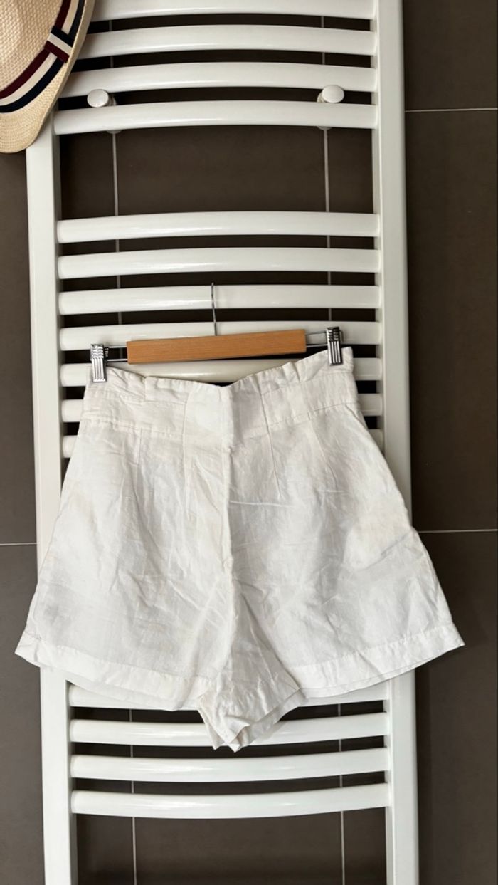 Short en lin H&M Taille 38 - photo numéro 2