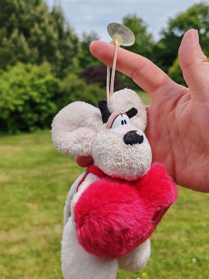 Peluche a accrocher Diddl - coeur rouge - photo numéro 3