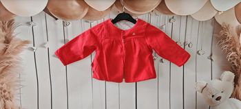Gilet réversible Obaïbi 3 mois – Rouge & blanc à pois
Fille