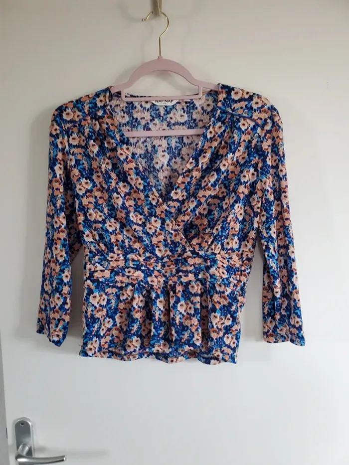 Blouse courte fleurie nafnaf