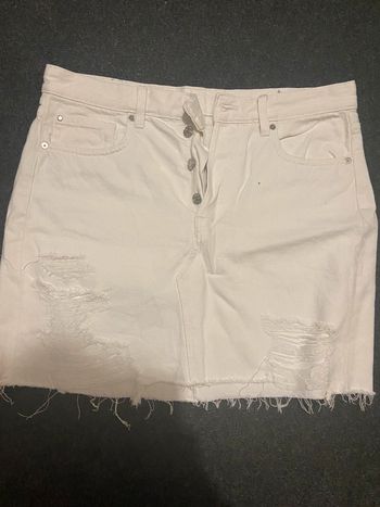 Jupe jeans blanc