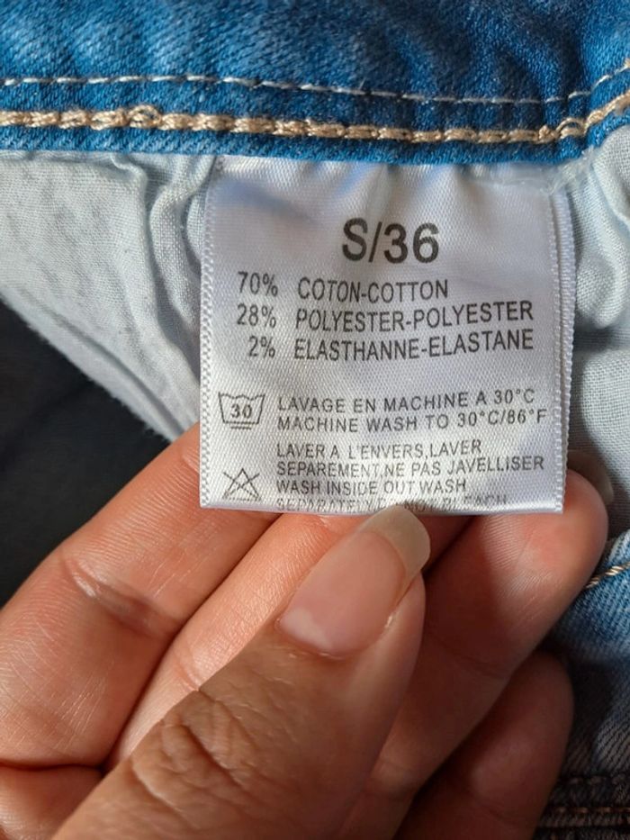 Jean femme slim 36 sd jeans effet used tbe - photo numéro 10