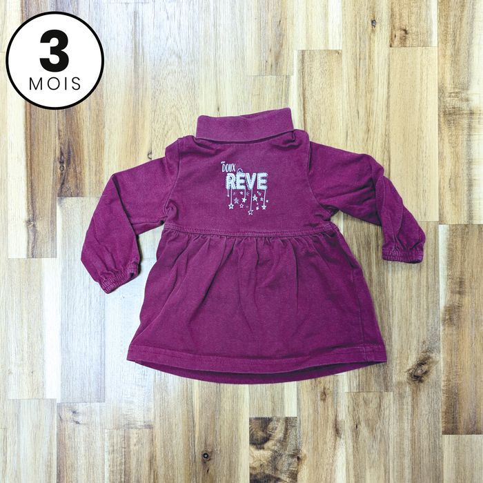 Lot de 2 T-shirts manches longues col roulé - 3 mois - photo numéro 2