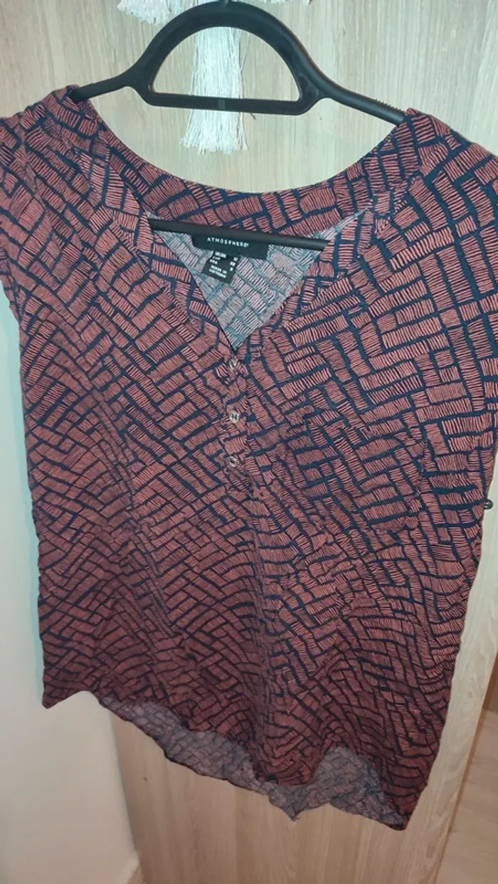 Tshirt/blouse très légère bordeau/noir