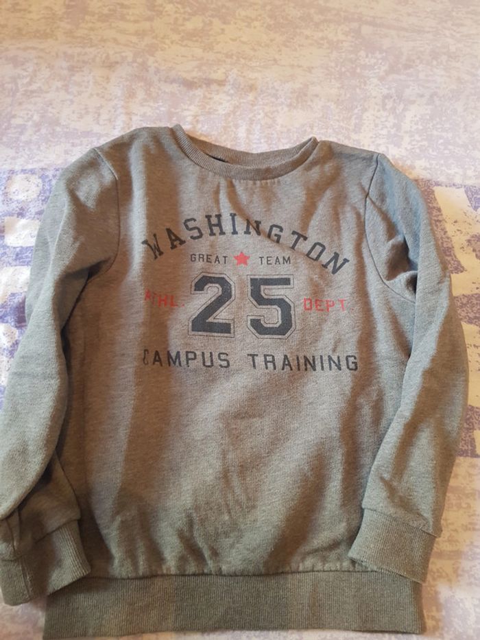 Pull gris garçon 8 ans