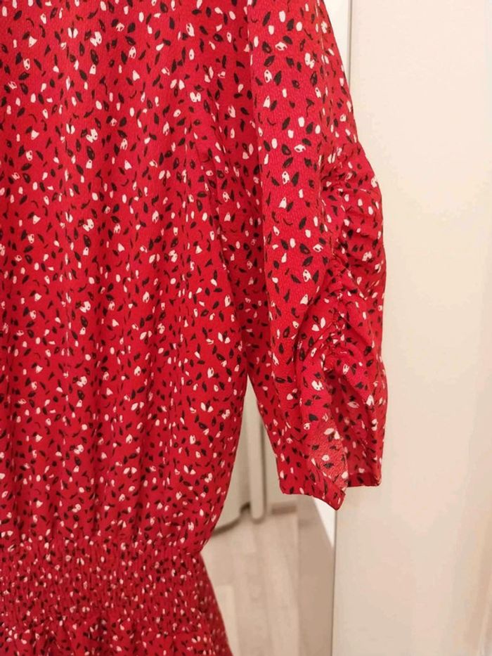 Robe fluide Rouge a motif Bonobo TL - photo numéro 4