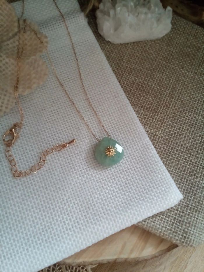 Collier pierre d'amazonite réversible 🩵. - photo numéro 3