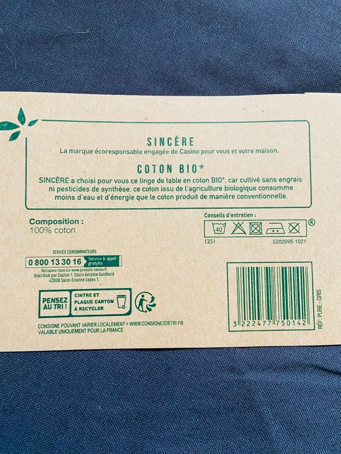 Nappe ronde 180cm en coton Bio - photo numéro 5