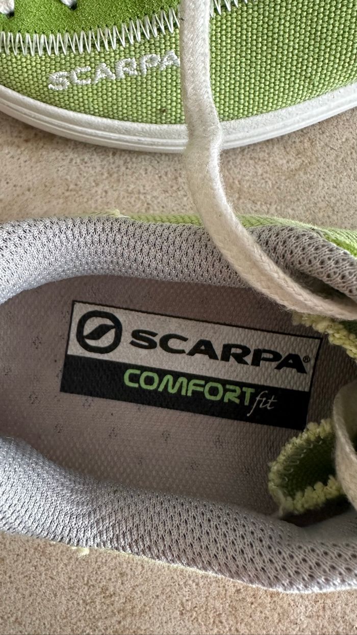 Baskets  SCARPA vert anis - photo numéro 3
